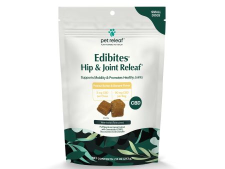 Pet Releaf Hip & Joint Edibites Cbd Small Dog 7.5oz. Peanut Butter Banana 3Mg Online Hot Sale