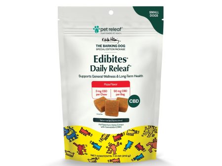 Pet Releaf Daily Keith Haring Edibites Cbd Small Dog 7.5oz. Pizza 3Mg on Sale