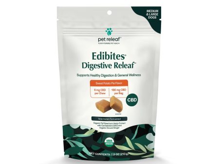 Pet Releaf Digestive Edibites Cbd Medium  Large Dog 7.5oz. Sweet Potato 6Mg Discount