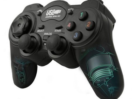 Wired Gamepad Joystick USB2.0 Shock Joypad Gamepads Game Controller For PC Laptop Computer Win7 8 10 XP Vista Online now