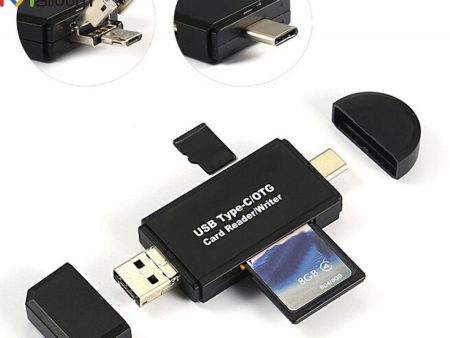 2017  PC Accessories 3 in 1 Micro Type-C USB OTG to USB 2.0 Adapter SD Micro SD Card Reader standard USB on Sale