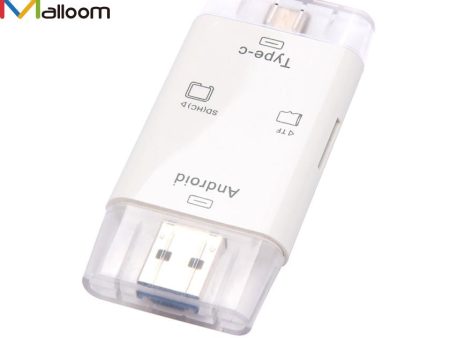 2017 Computer Reader Card 3in1Type C To USB 2.0 Micro USB Adapter SD Micro SD Card Reader For Smartphones PC For Sale