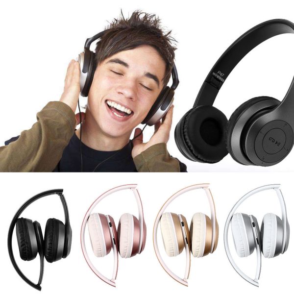 Bluetooth Foldable P47 Headset Stereo Headphone Earphone for iPhone Online Sale