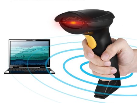 Wireless 2.4GHz 1D Barcode Scanner CCD Bar Code Reader Supports Computer Screen Scanning Mobile Payment with USB Receiver Cable Fashion