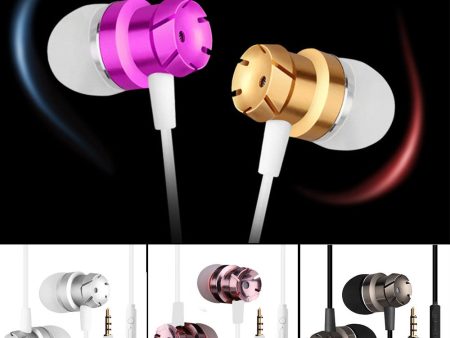 In-Ear Supper Bass Metal Earbuds Earphone Headphone Microphone 3.5mm Supply