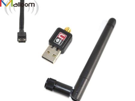 2016 High Quality And Hot Sell Mini 150Mbps USB WiFi Wireless Adapter LAN Card 802.11n g b + 2dbi Antenna Black Sale